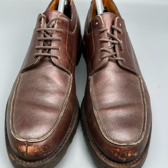 John Lobb Barros Mens 9 Dark Brown Leather Derby Shoes Lace-Up Low Top Casual main image 8